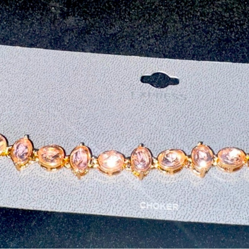 Express Choker, Pink Ice colored glass gemstones, nwt - Picture 11 of 17
